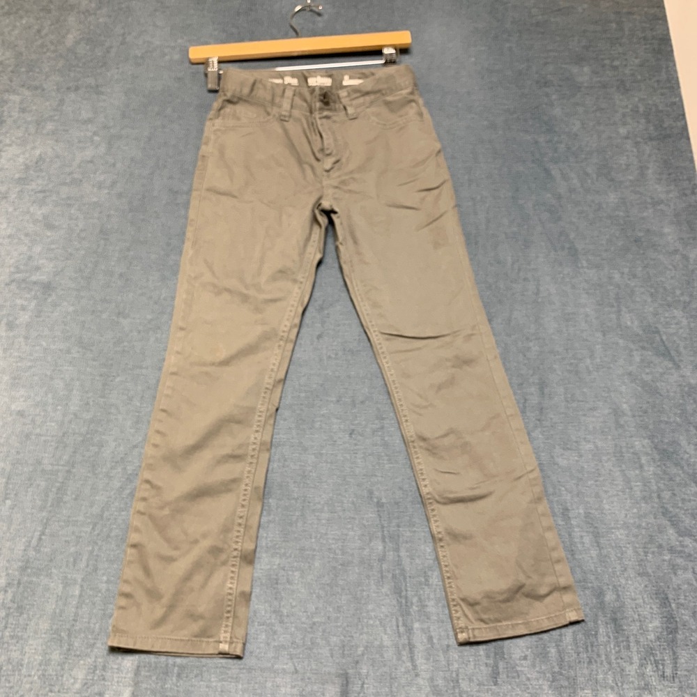 Urban Pipeline Khaki Pants Boys 10 Gray Stretch Slim Fit 5-Pocket Straight Leg